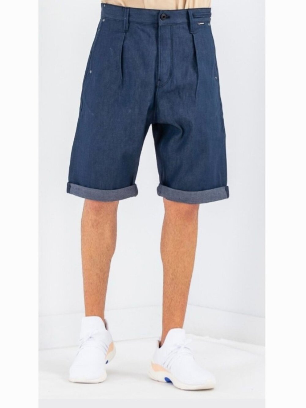 G-Star Raw Denim Worker Chino Relaxed Men’s Shorts Button-fly Raw Denim size 38
